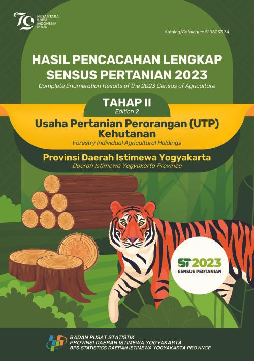 Hasil Pencacahan Lengkap Sensus Pertanian 2023 - Tahap II:  Usaha Pertanian Perorangan (UTP) Kehutanan Provinsi Daerah Istimewa Yogyakarta