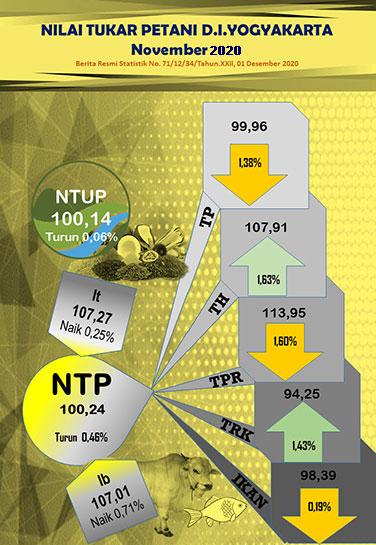 The Farmer Term of Trade of DI Yogyakarta, November 2020 