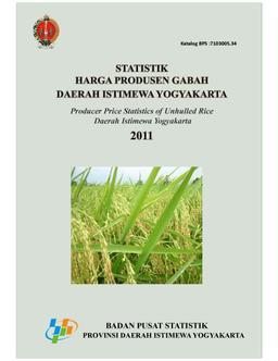 Paddy Producer Price Statistics Of Daerah Istimewa Yogyakarta 2011