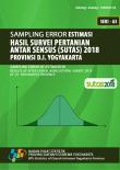 SAMPLING ERROR ESTIMASI HASIL SURVEI PERTANIAN ANTAR SENSUS (SUTAS) 2018 PROVINSI D.I. YOGYAKARTA